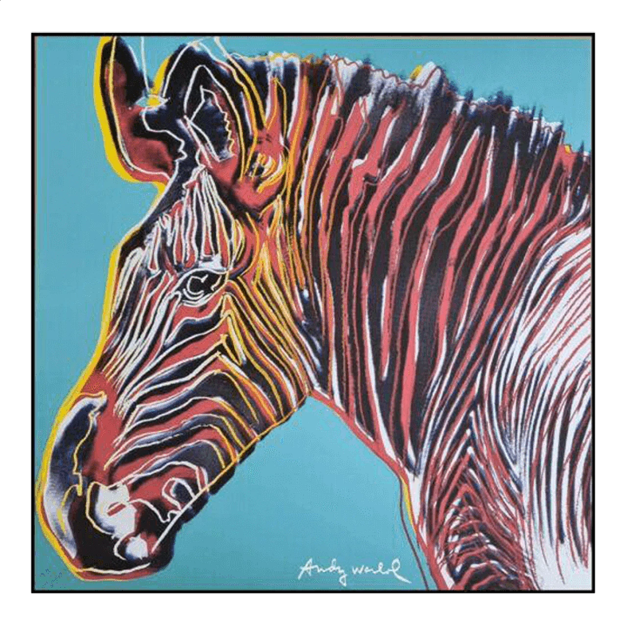 Zebra, lithography, reproduction after Andy Warhol 7