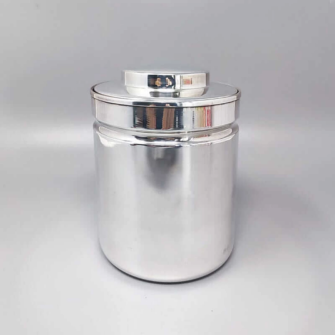 Stainless steel ice bucket by Aldo Tura for Macabo, 1960s 1