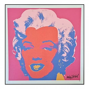 After Andy Warhol, Marilyn Monroe, pink lithograph, 1990s