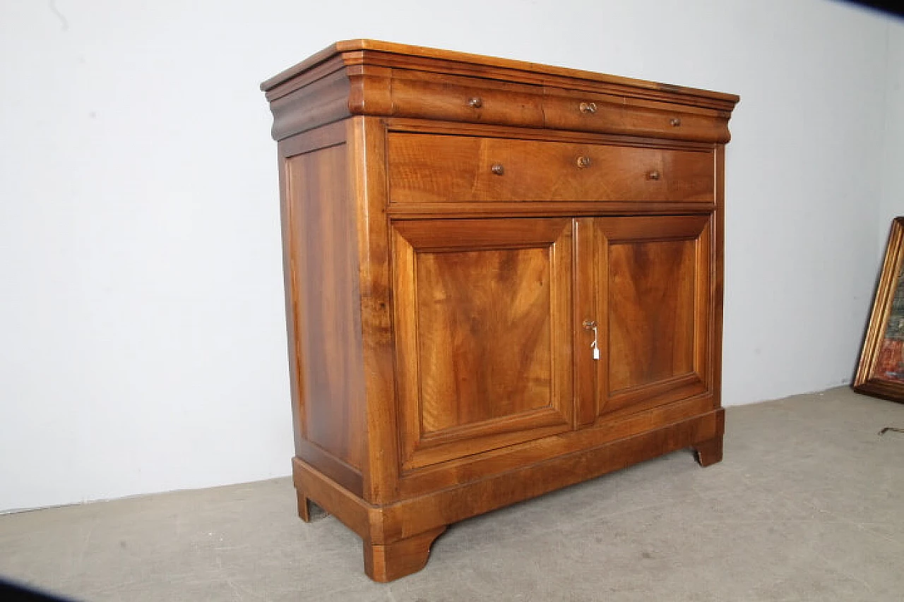 Solid walnut cappuccina sideboard, 19th century 1