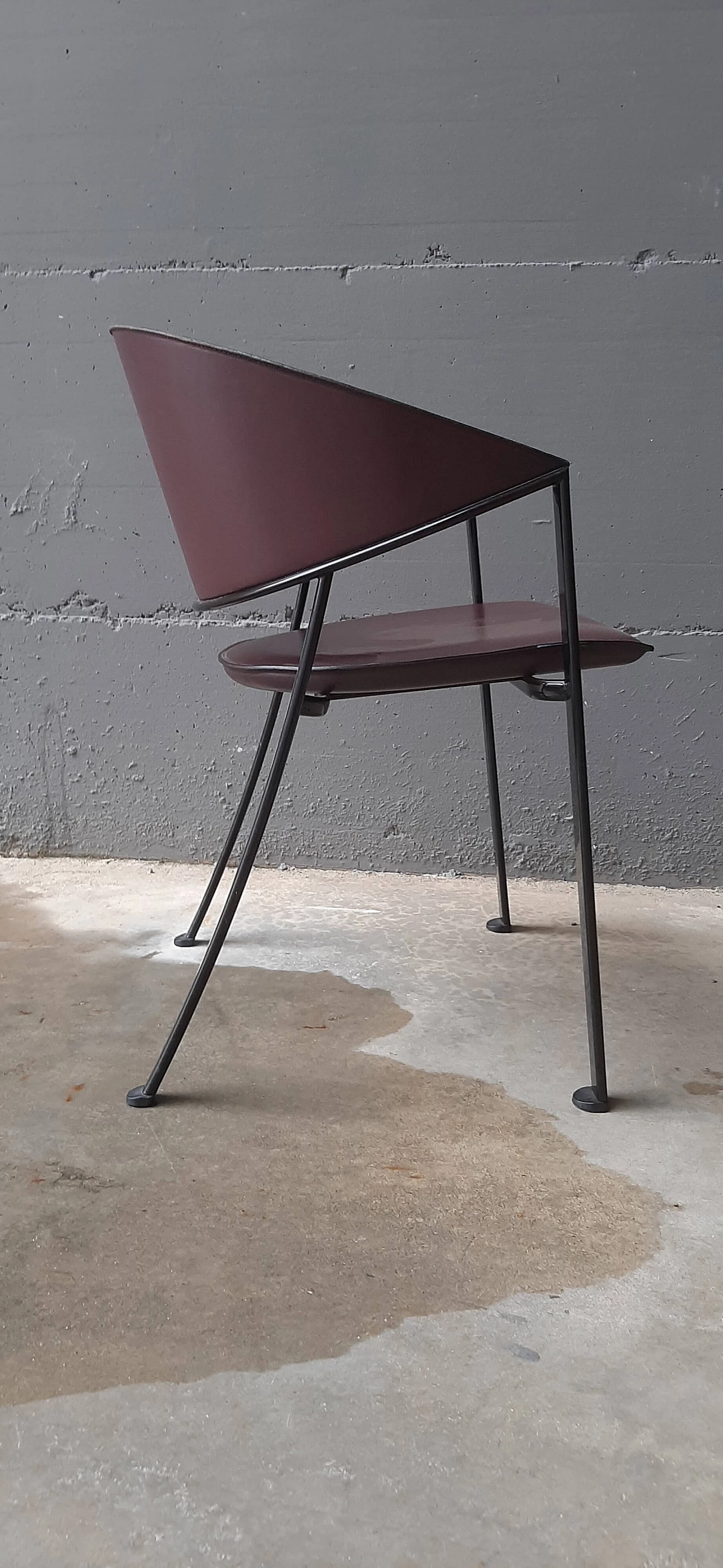 4 Blenda leather chairs by Robero Pamio for Matteo Grassi, 1990s 4