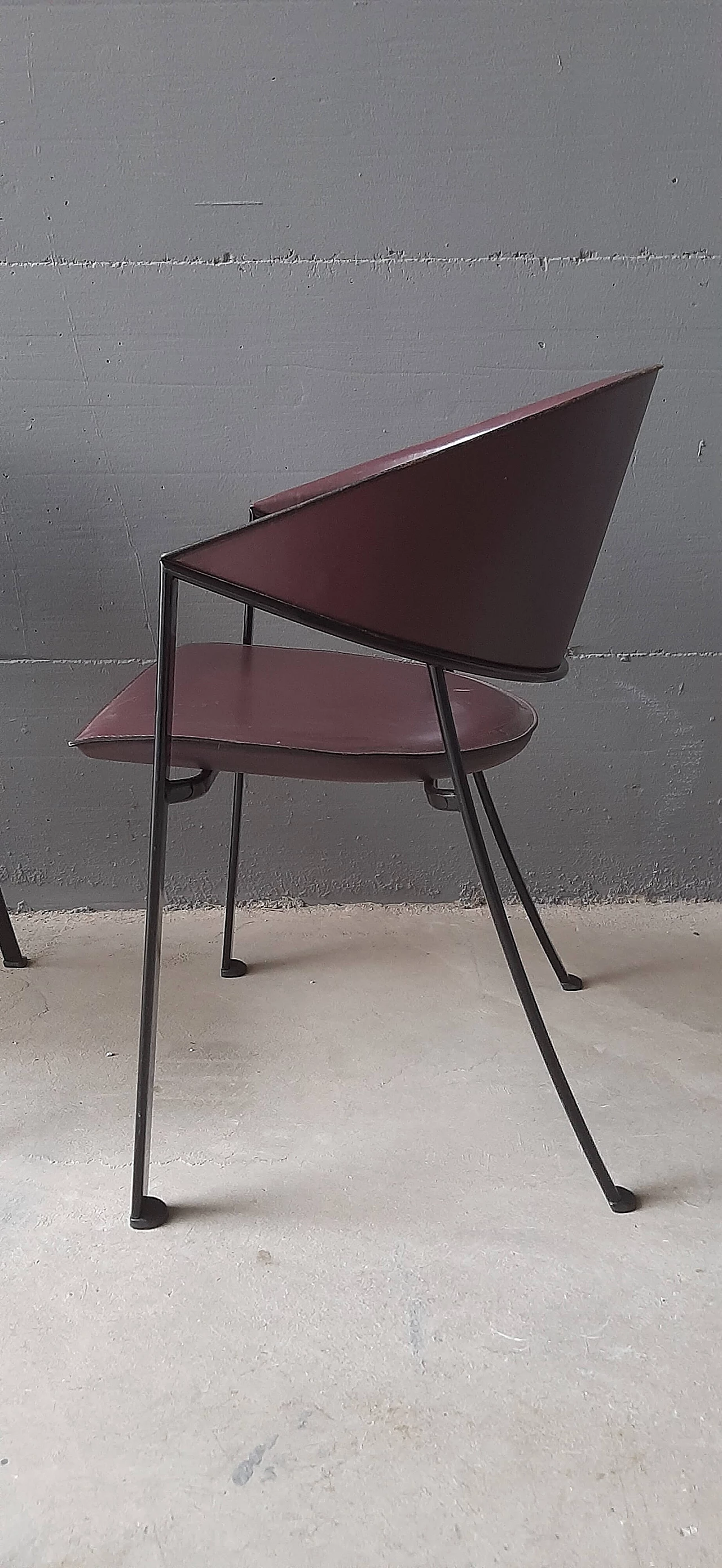 4 Blenda leather chairs by Robero Pamio for Matteo Grassi, 1990s 5