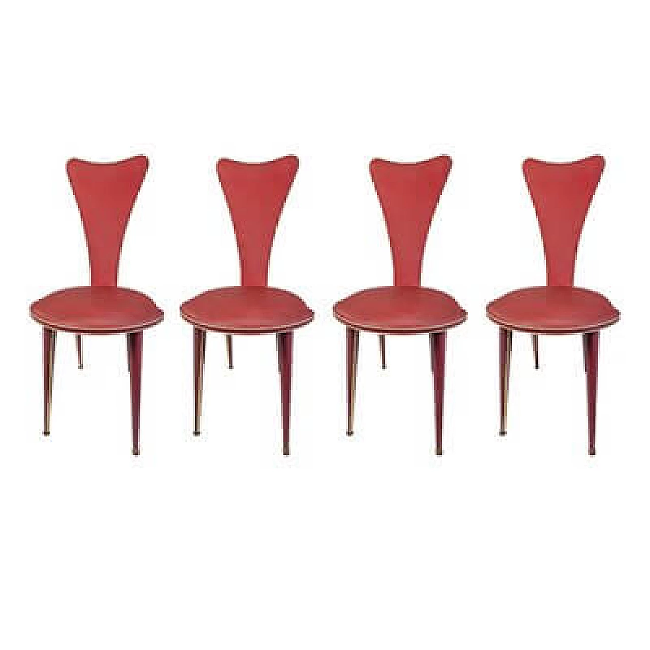 4 Chairs attributed to Umberto Mascagni for Harrods, 1950s 1