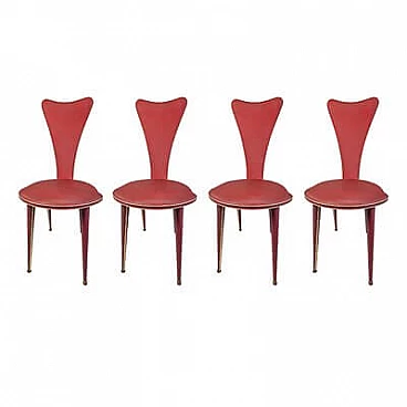 4 Chairs attributed to Umberto Mascagni for Harrods, 1950s