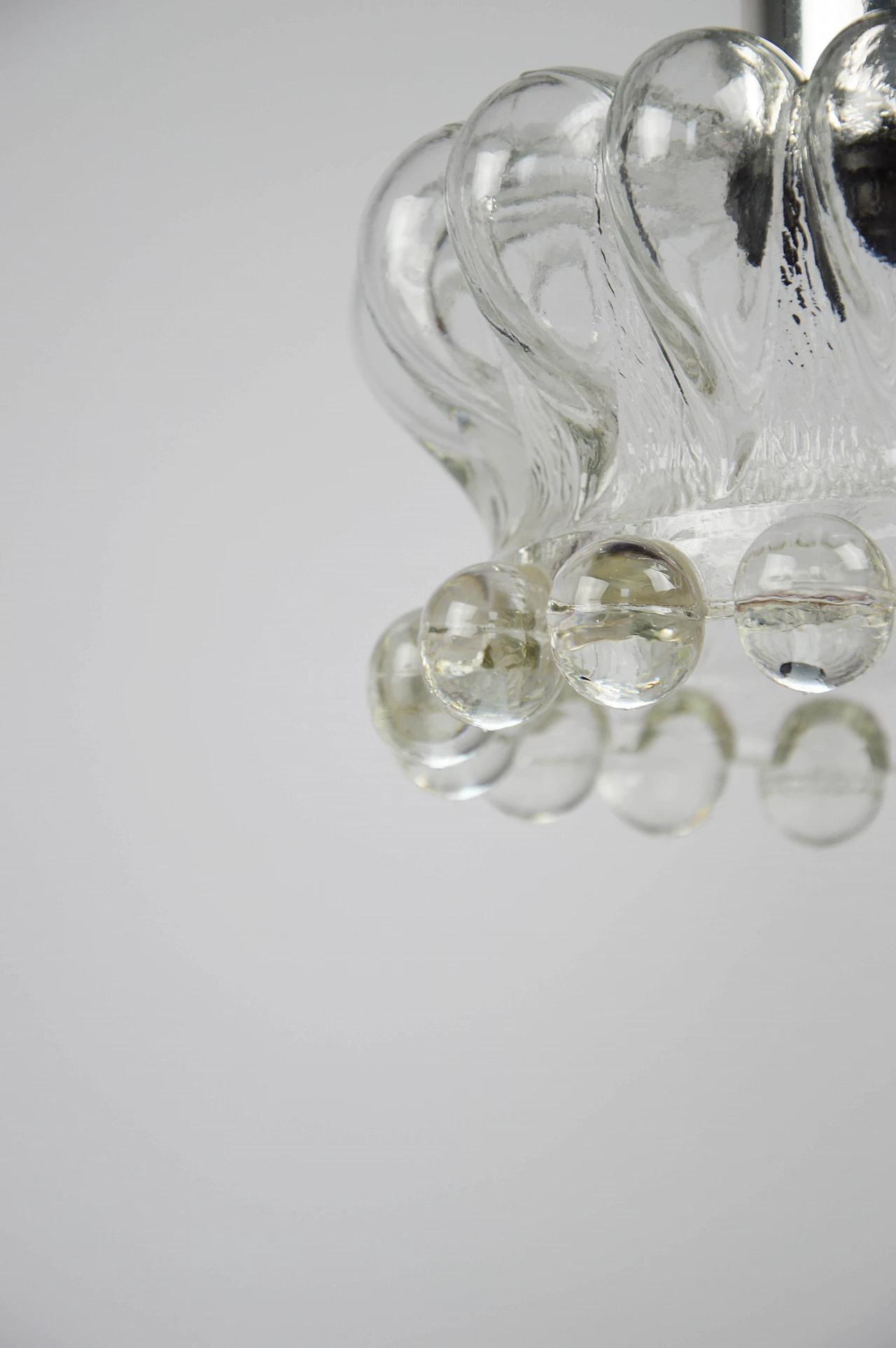 Glass pendant lamp with decorative spheres, 1970s 6
