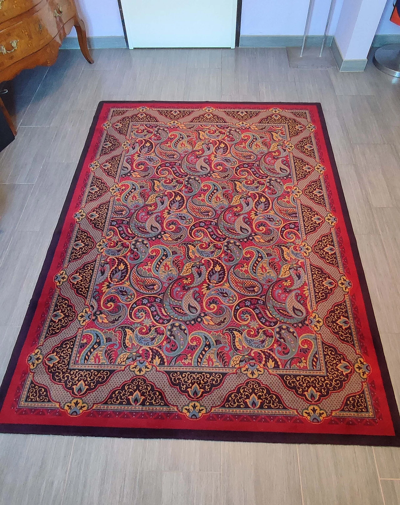 Pure Belgian wool carpet by Louis De Poortere, 1970s 4