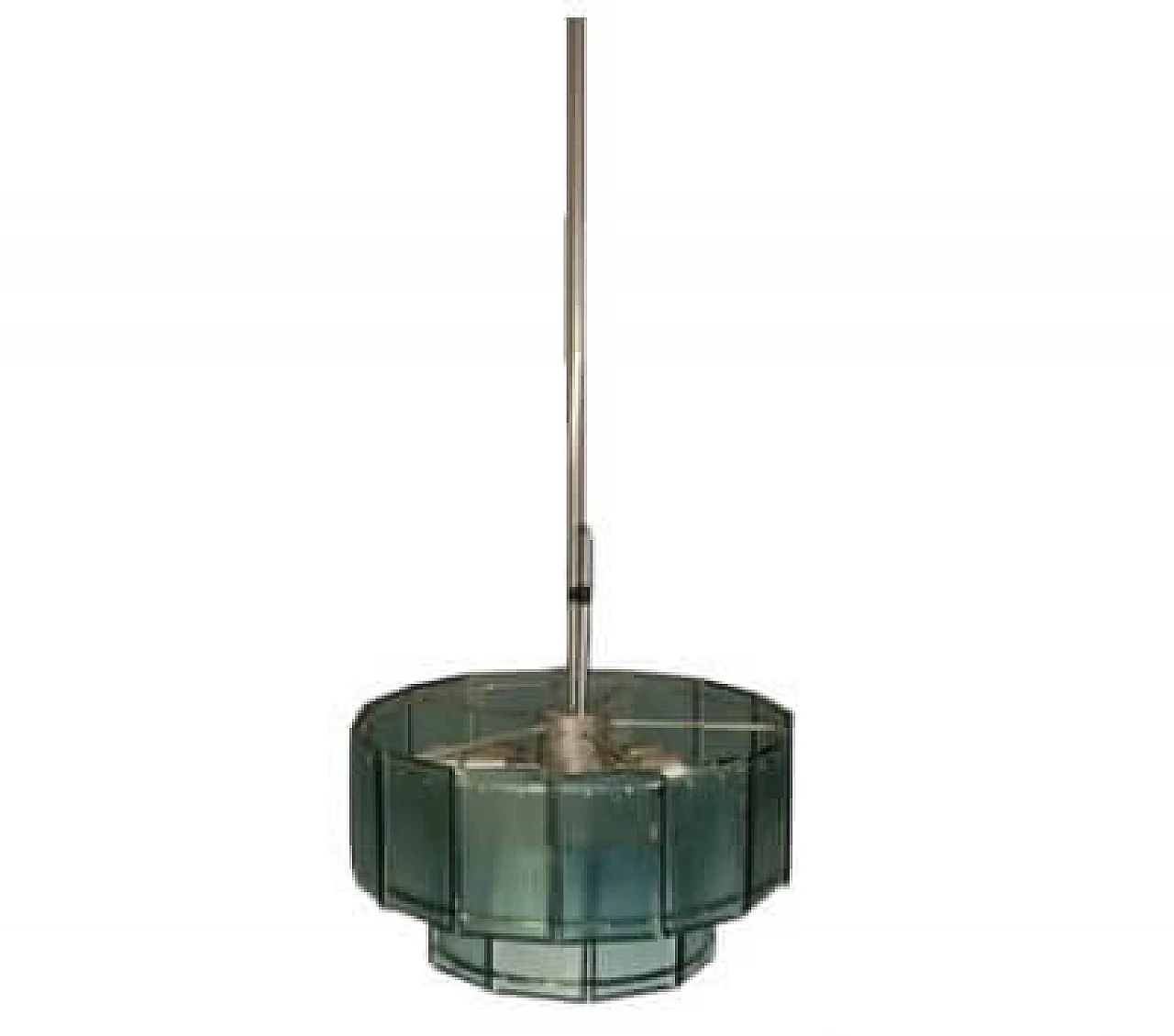 Stained glass and metal chandelier by Candle, 1960s 13