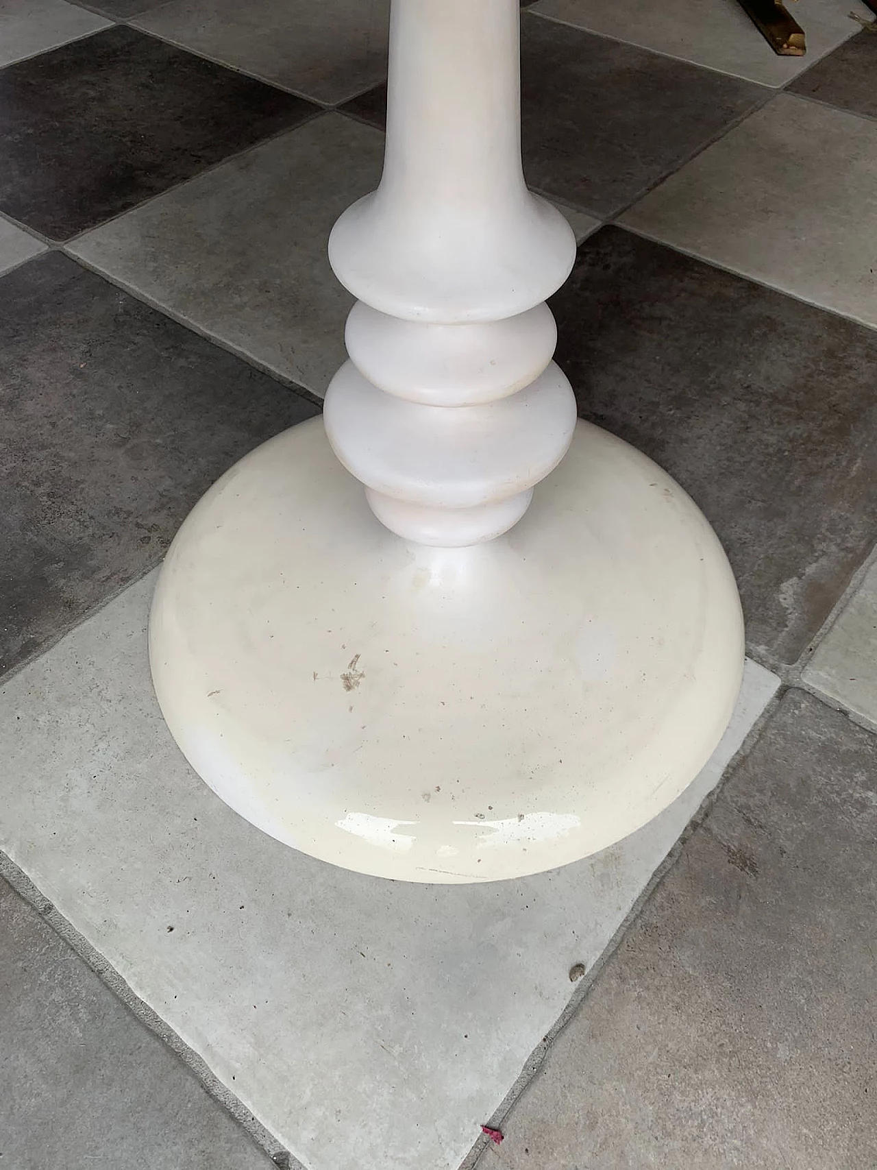 Round white metal table by Pols Potten, 1960s 2