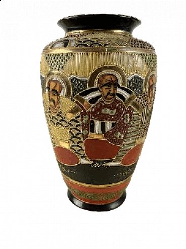 Satsuma porcelain vase with gold decoration, 1950s