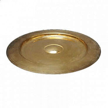 Gilded brass plate, 1950s