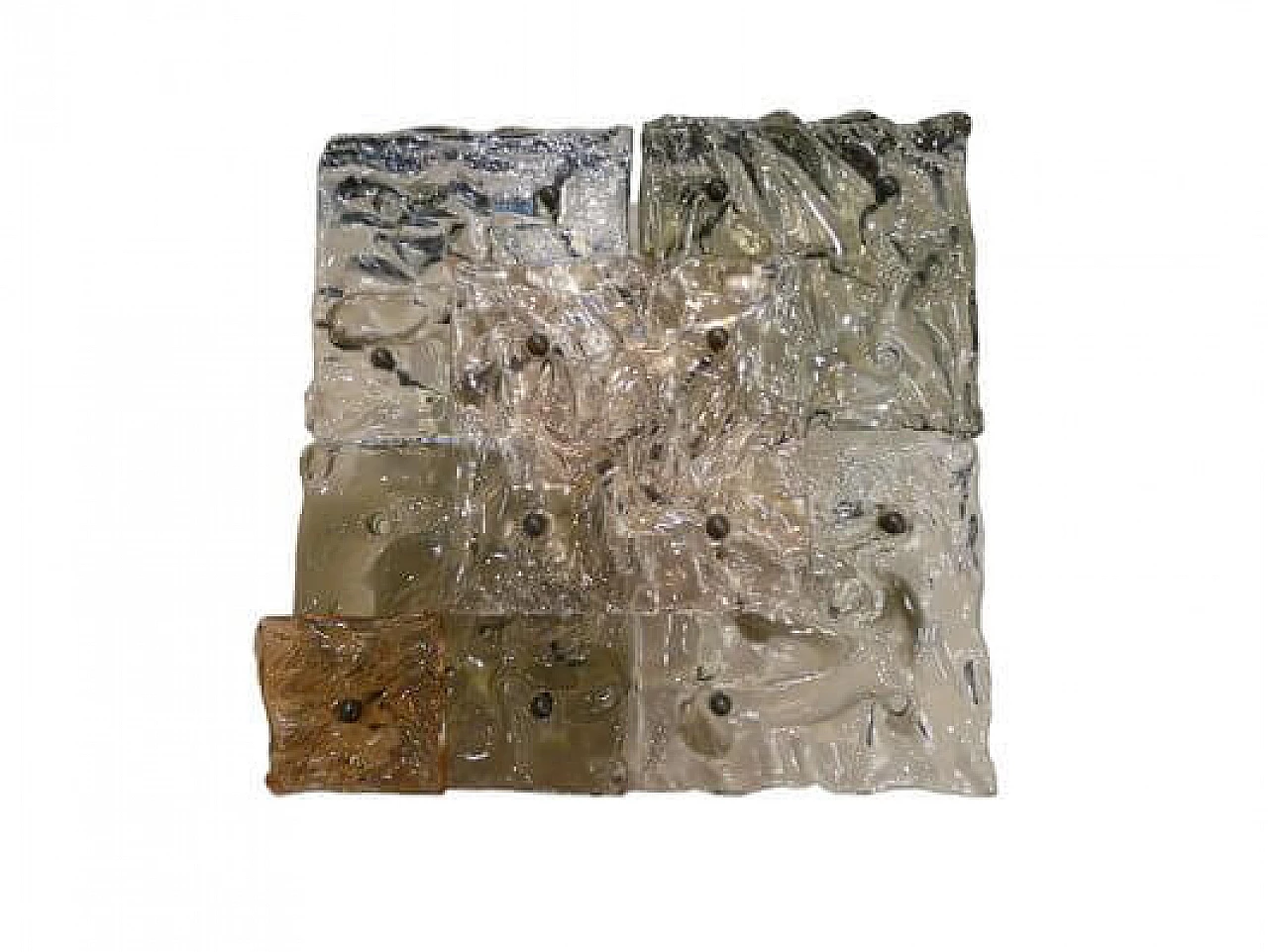 Murano glass Patchwork wall light by Venini, 1960s 1