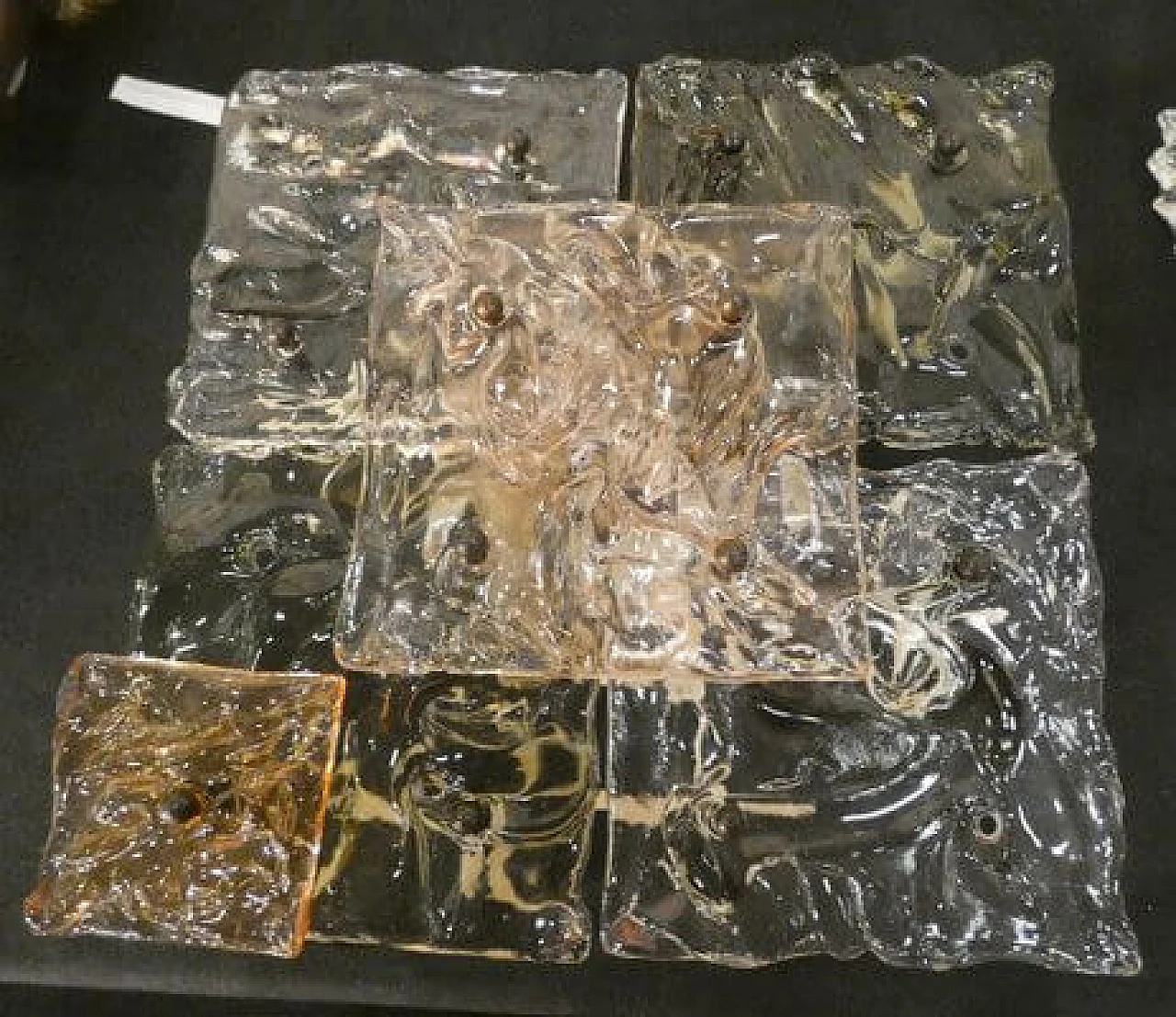 Murano glass Patchwork wall light by Venini, 1960s 2