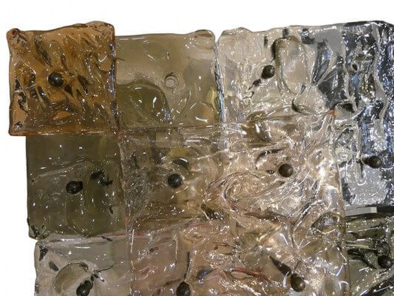 Murano glass Patchwork wall light by Venini, 1960s 4