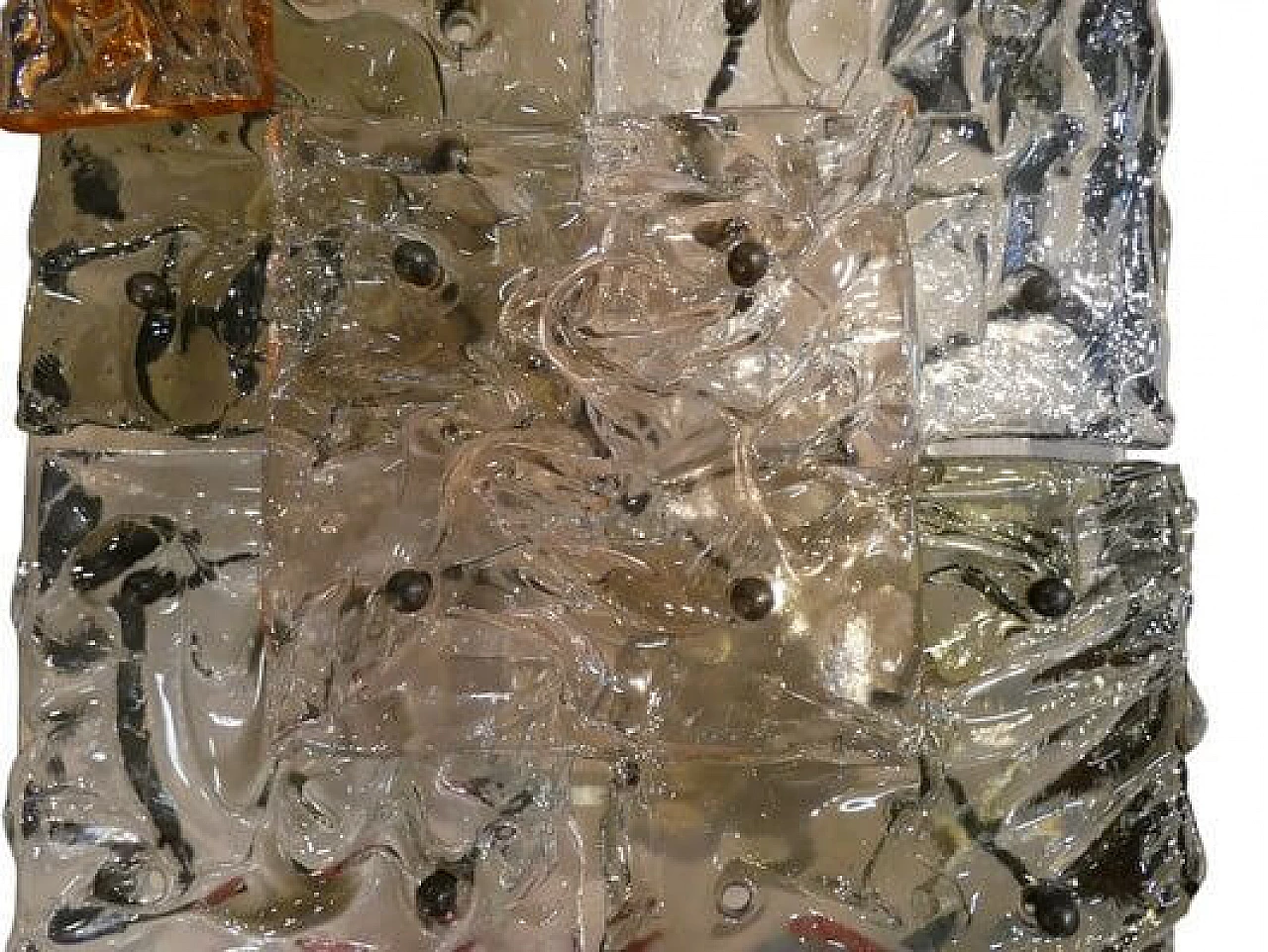 Applique Patchwork in vetro di Murano di Venini, anni '60 5