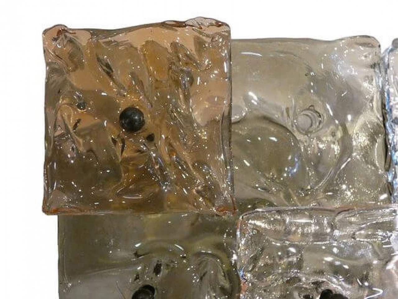 Murano glass Patchwork wall light by Venini, 1960s 7