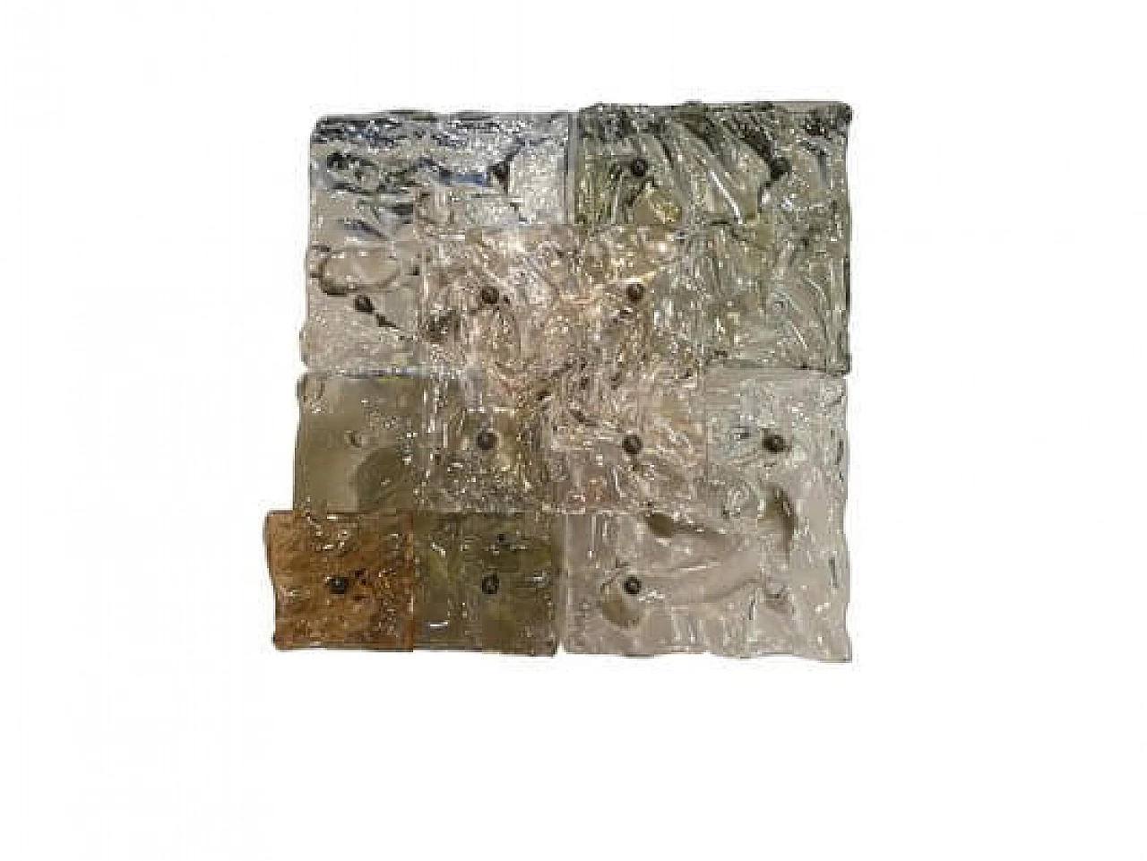 Murano glass Patchwork wall light by Venini, 1960s 9
