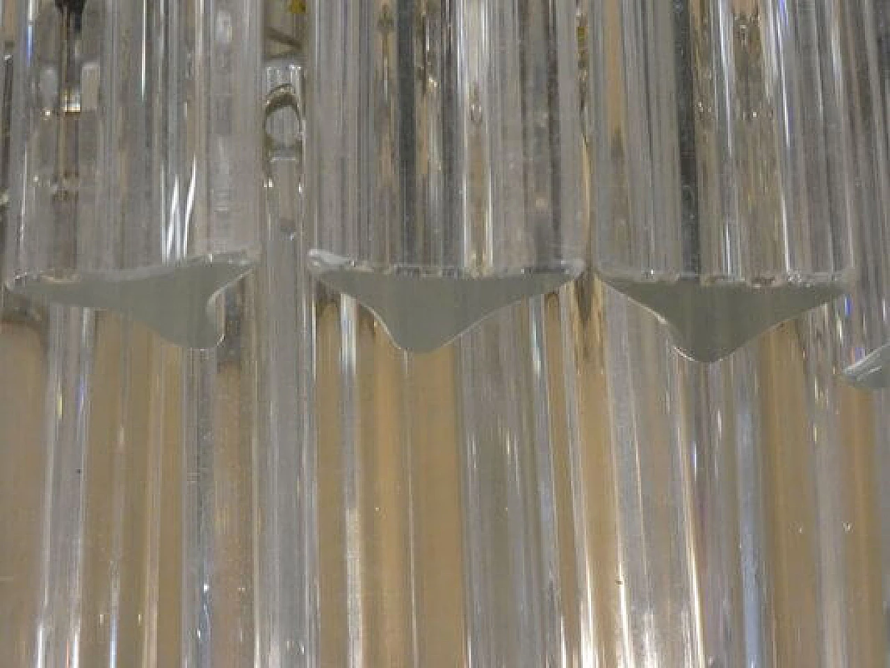 Pair of transparent Murano glass and metal wall lights by Venini, 1960s 12
