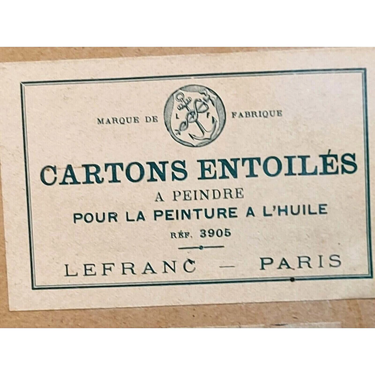 Paesaggio con case, olio su tela, anni '50 3