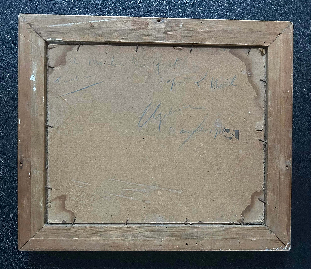 Paesaggio lacustre nello stile della Scuola di Barbizon, dipinto, anni '20 2