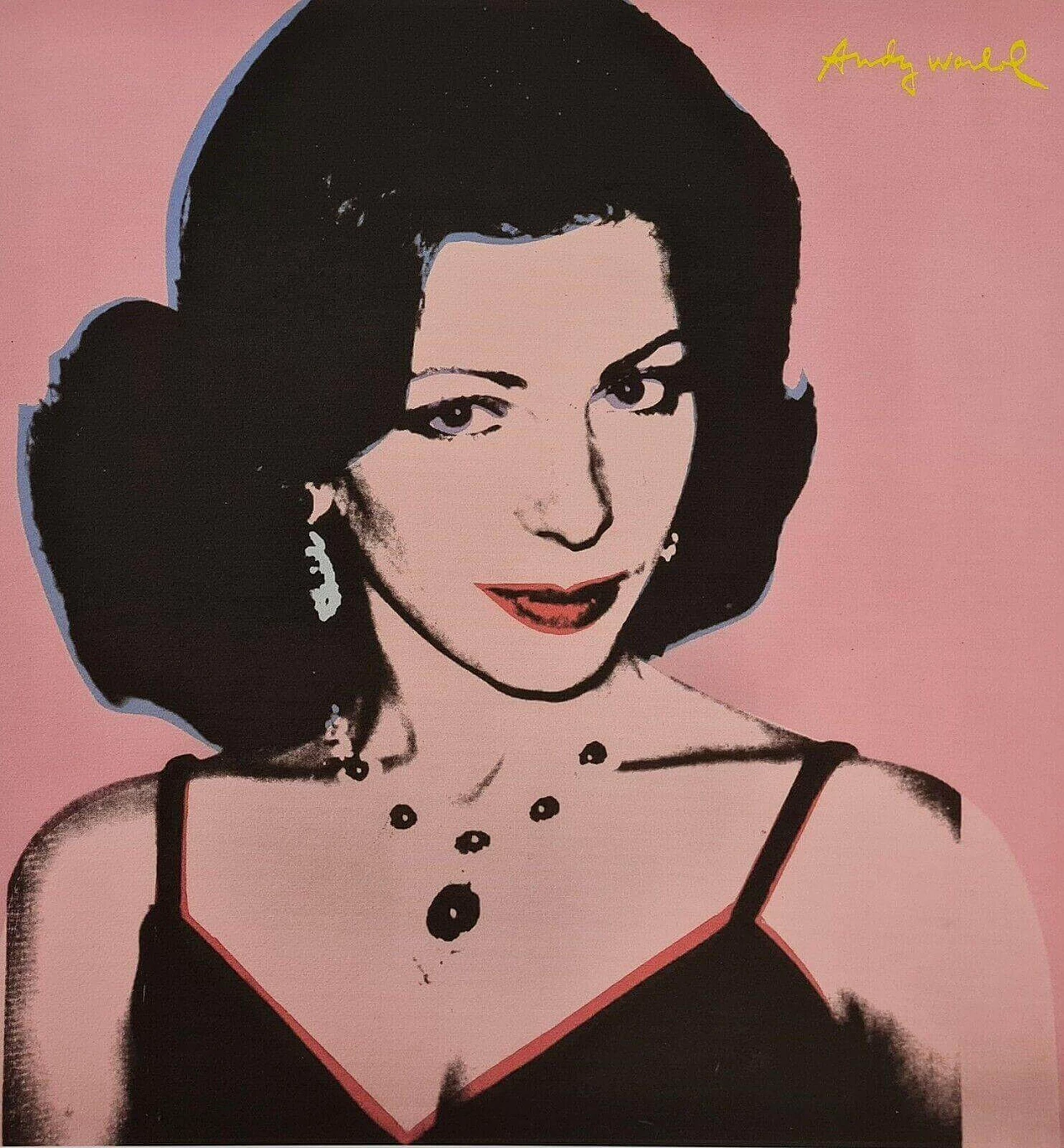 Female portrait, lithography, reproduction after Andy Warhol, 1980s 2