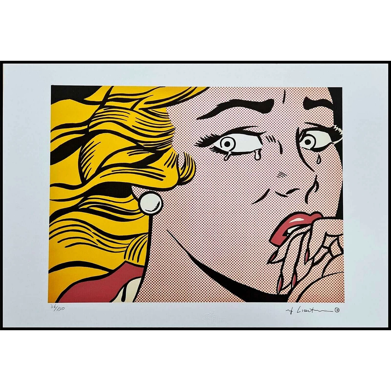 Roy Lichtenstein, Crying, litografia, anni '80 6
