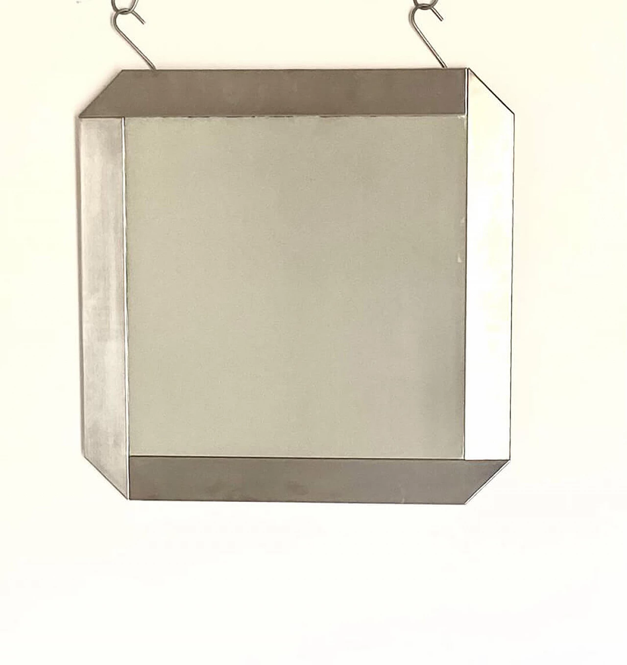 Steel mirror by Valenti, 70s 1