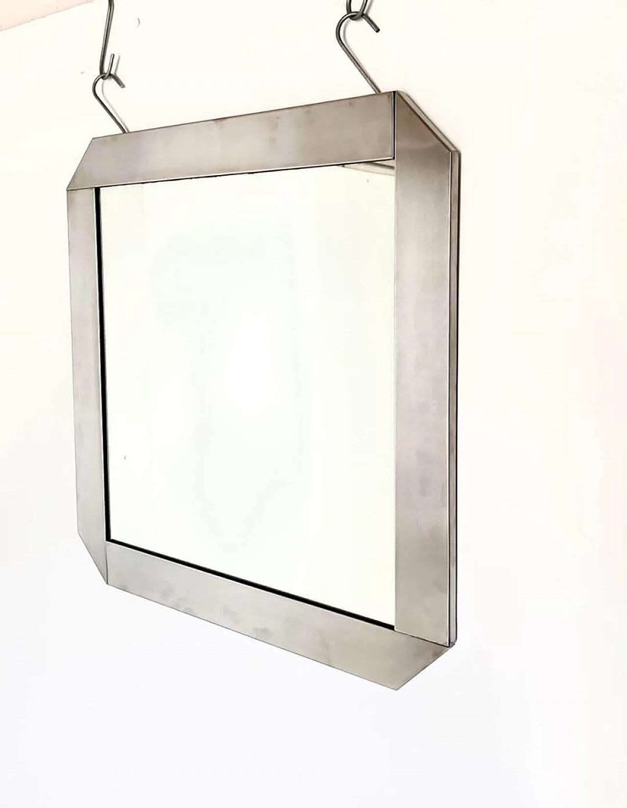 Steel mirror by Valenti, 70s 6