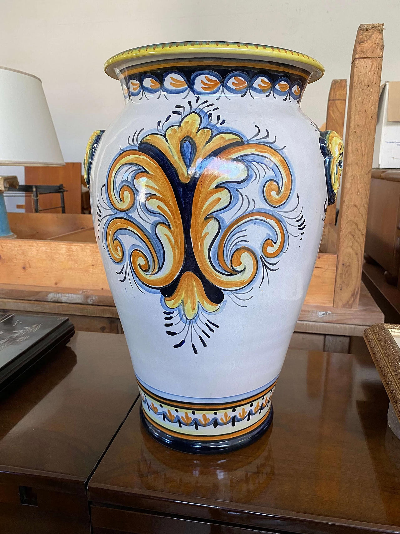 Portaombrelli in ceramica di Ascoli Piceno dipinta a mano 3