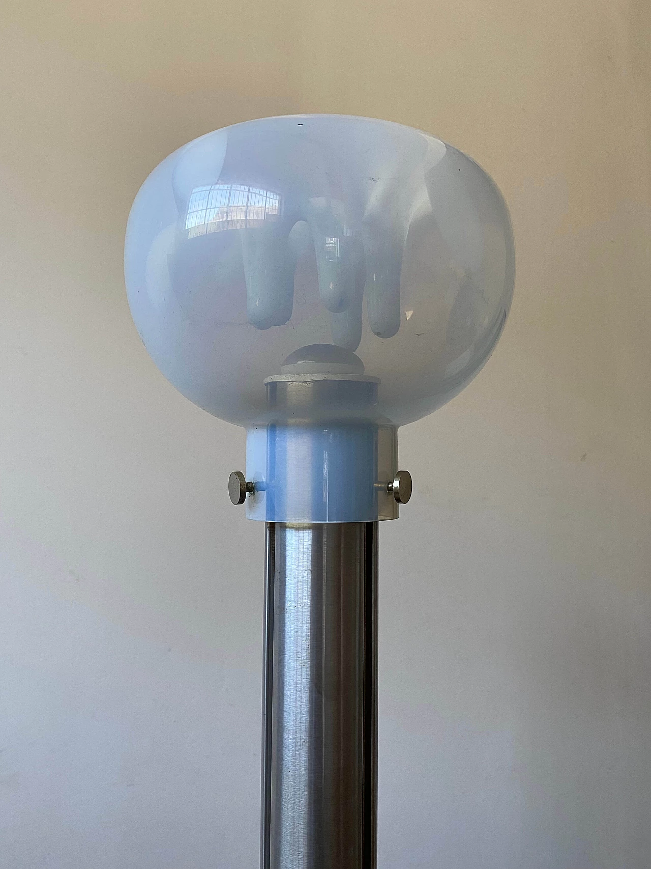 Metal and glass floor lamp attributed to Toni Zuccheri, 1970s 4