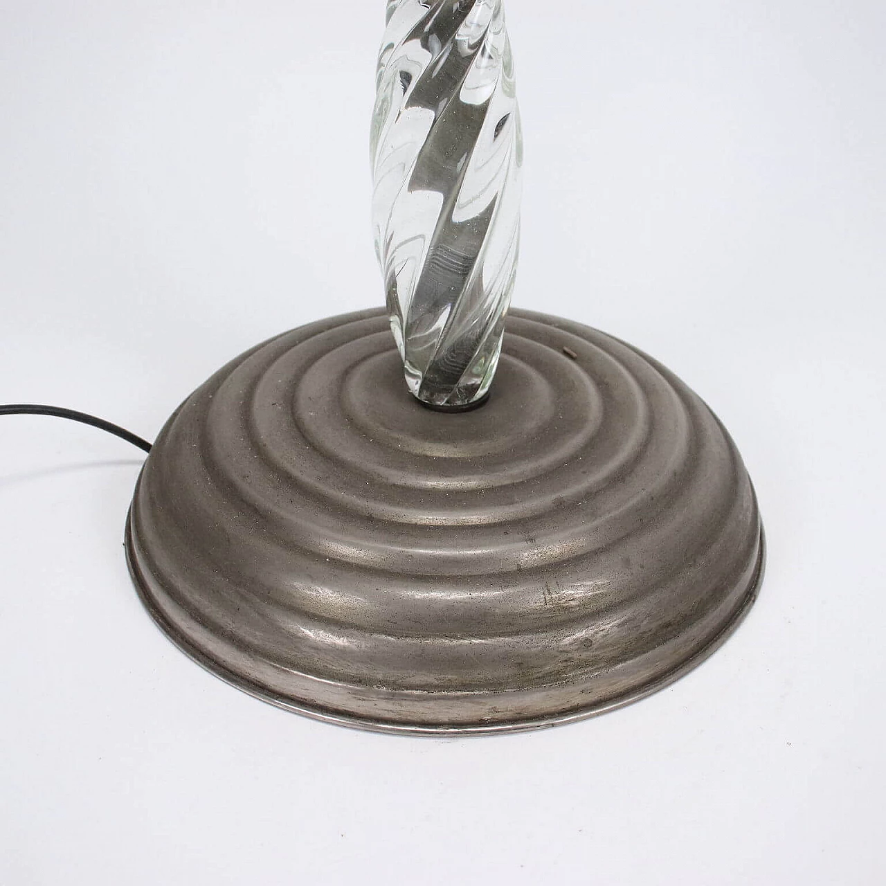 Metal and glass floor lamp, 1940s 9