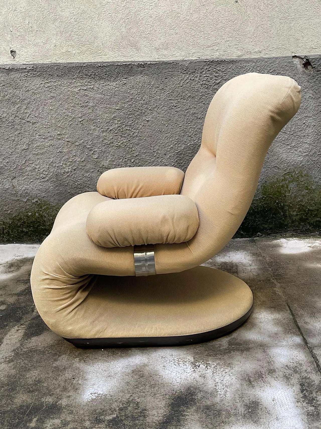 Armchair with removable armrests by 4P Girasole, 1970s 3