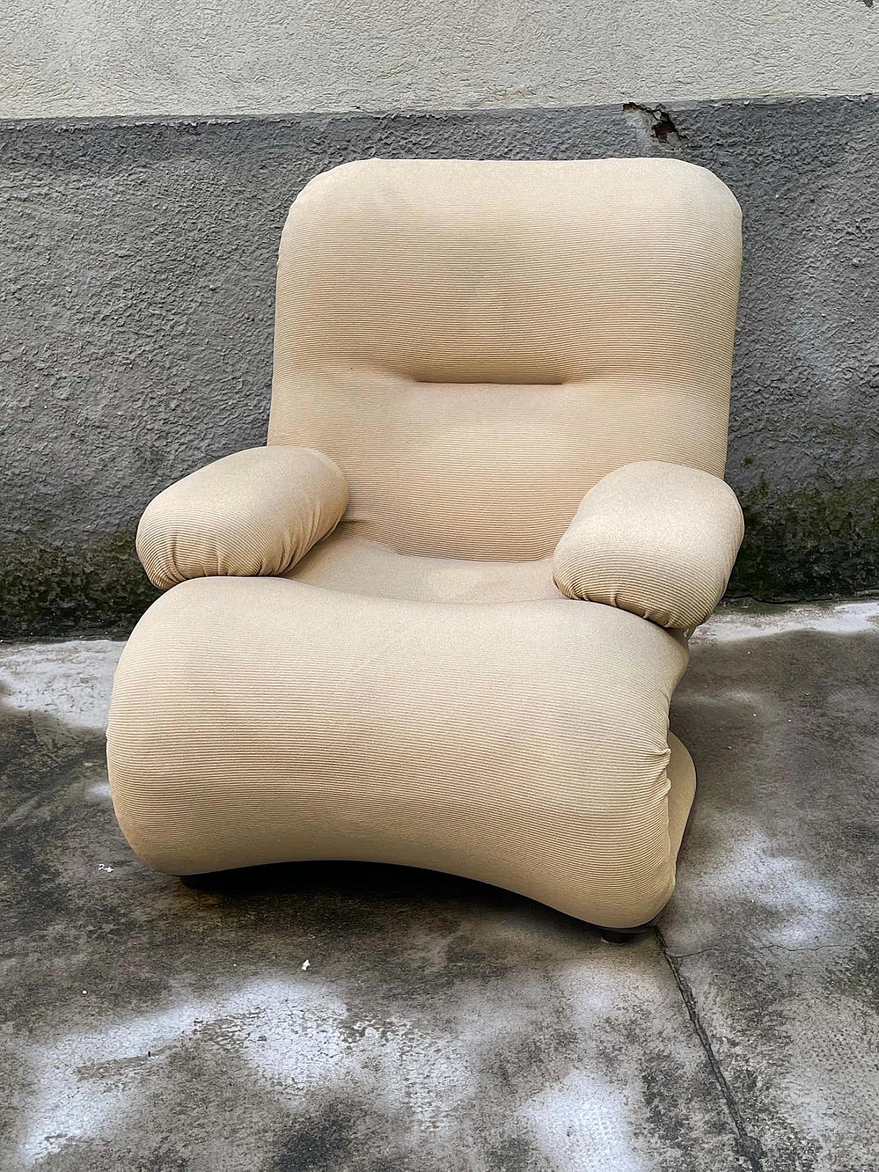 Armchair with removable armrests by 4P Girasole, 1970s 4