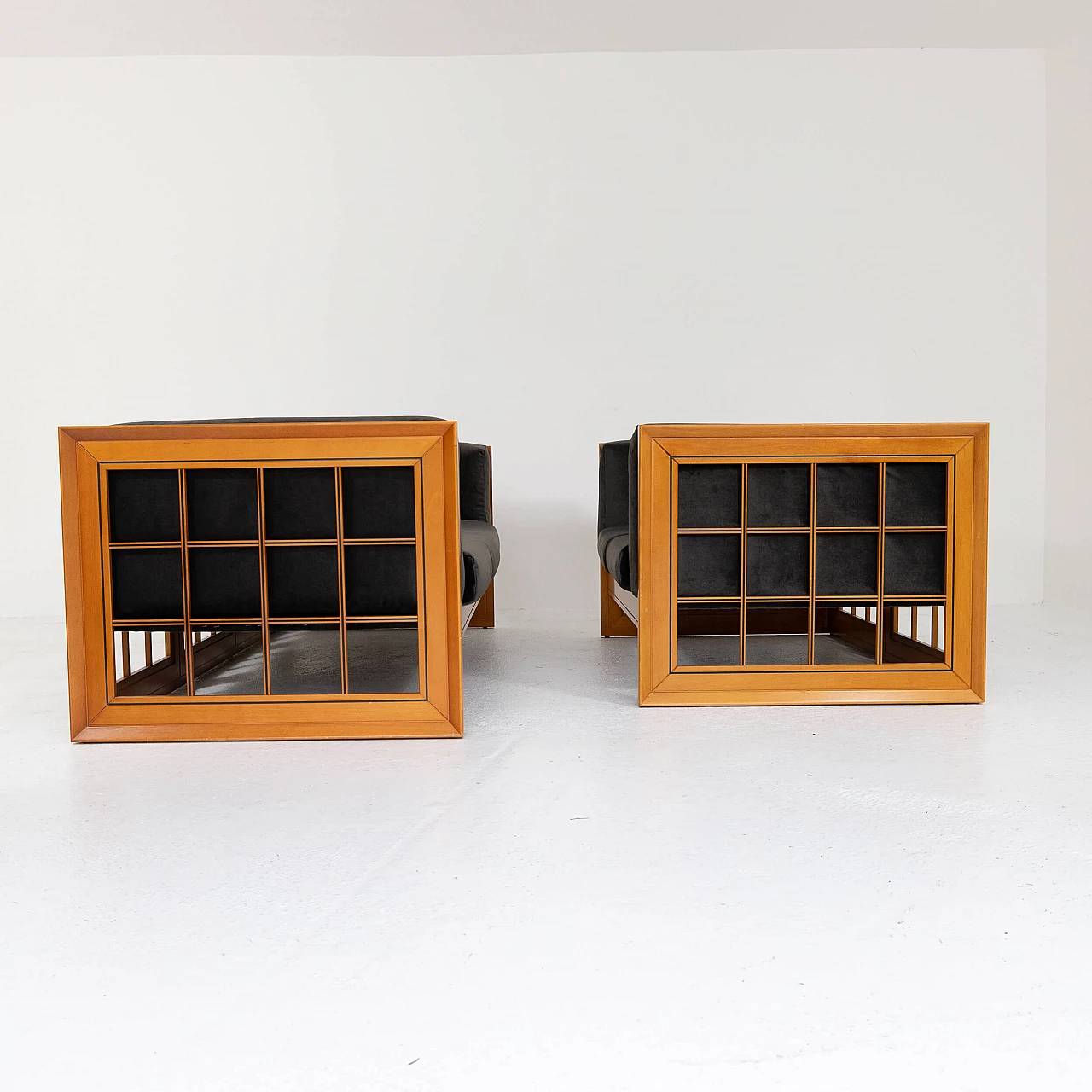 Pair of Caccia alla Volpe sofas by Linea Arredo, 1970s 2