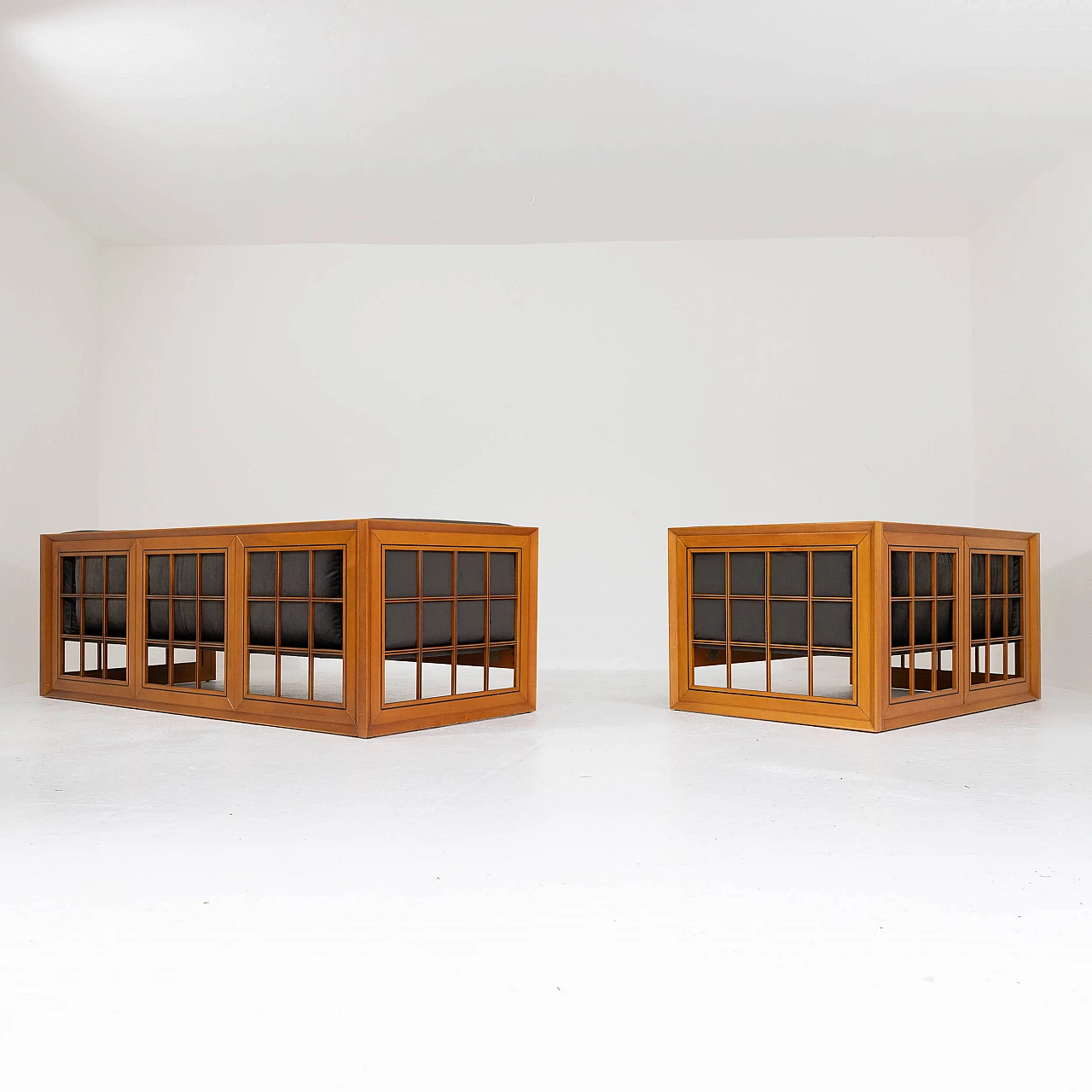 Pair of Caccia alla Volpe sofas by Linea Arredo, 1970s 5