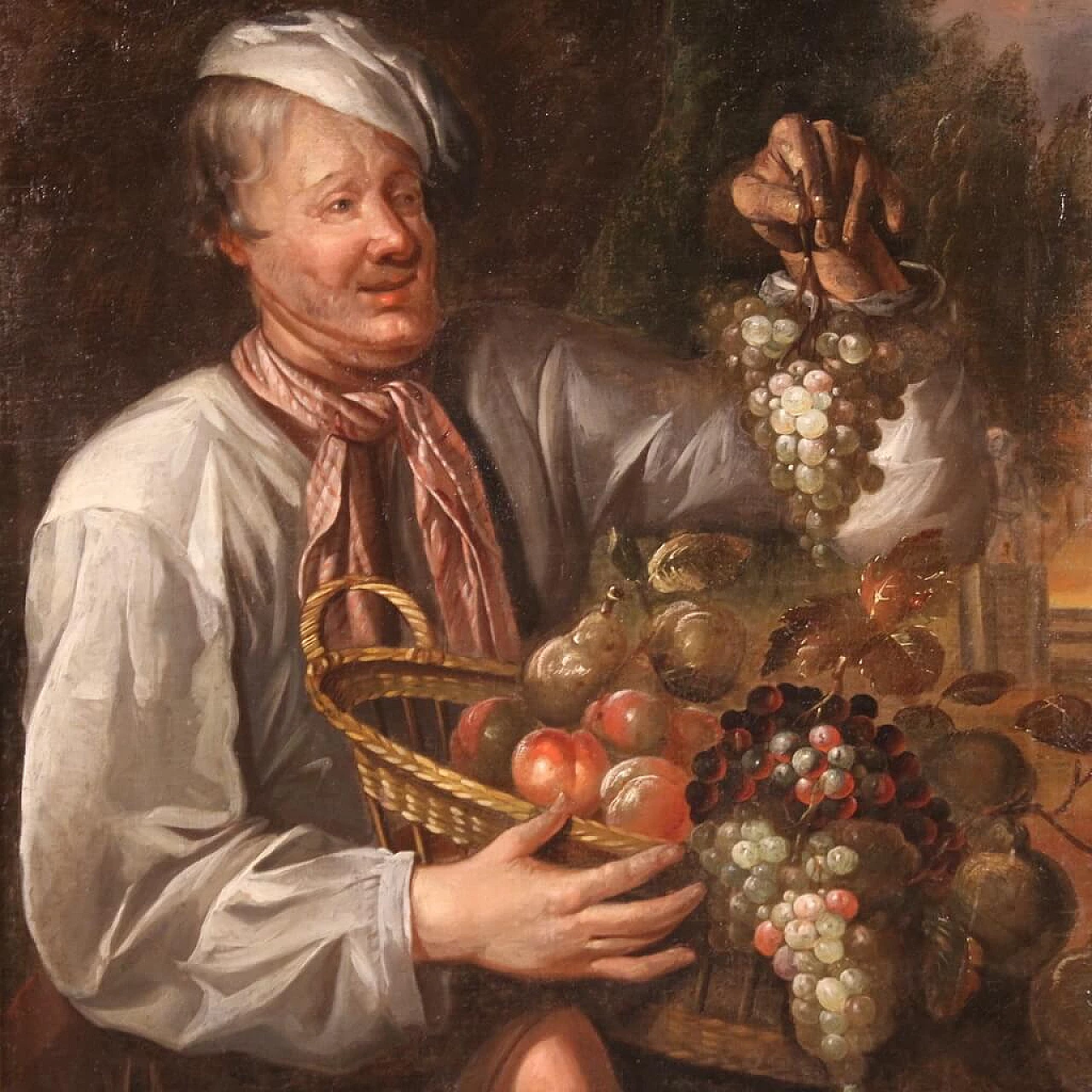 Fruit seller, oil painting on canvas, second half of the 18th century 2