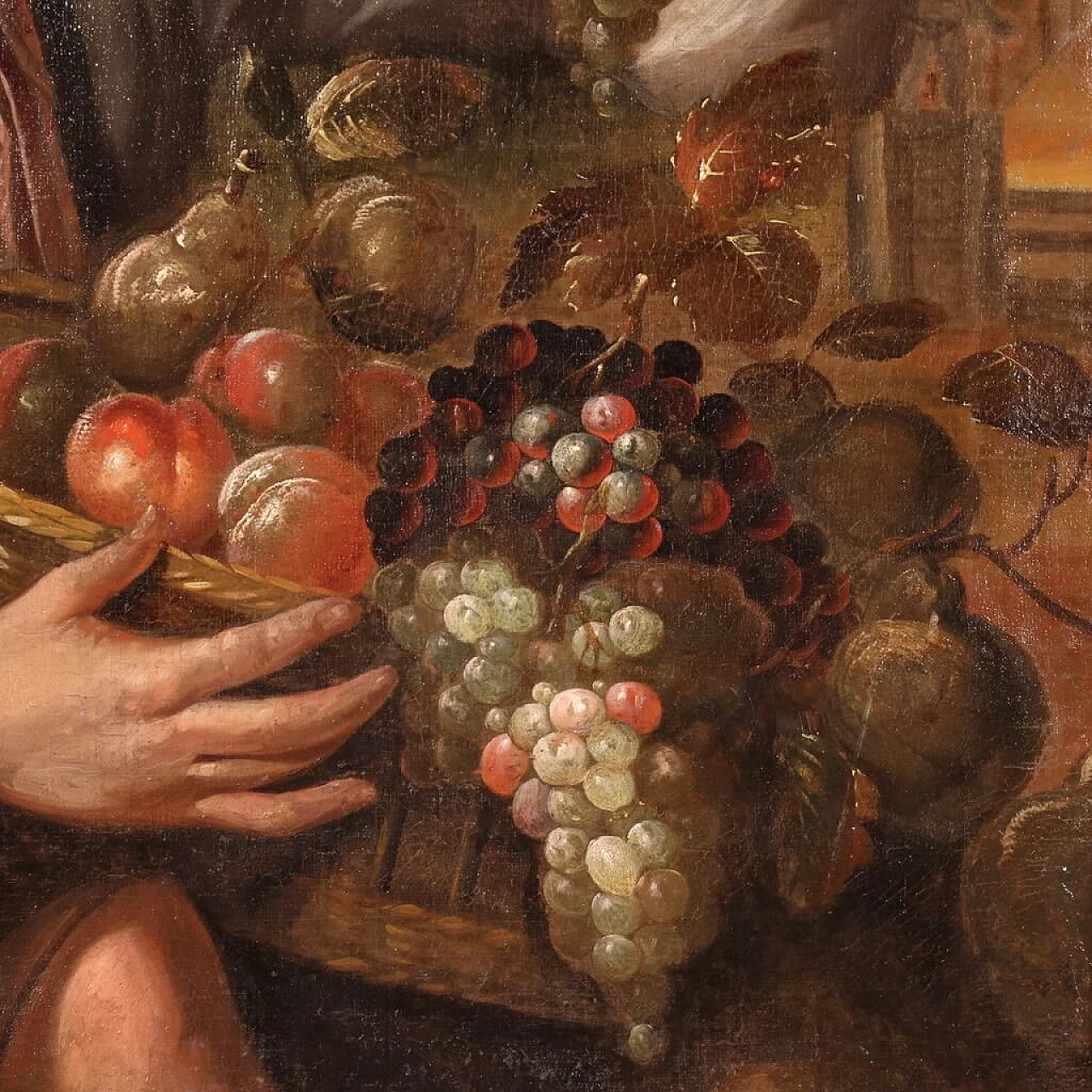 Fruit seller, oil painting on canvas, second half of the 18th century 7