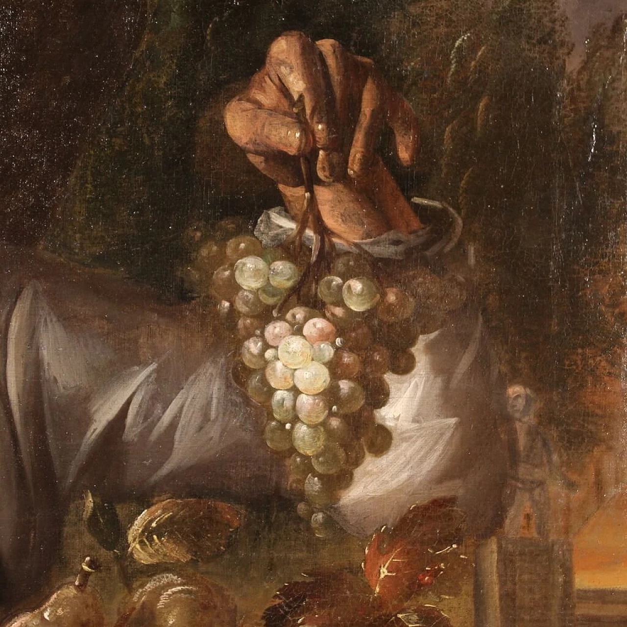 Fruit seller, oil painting on canvas, second half of the 18th century 9