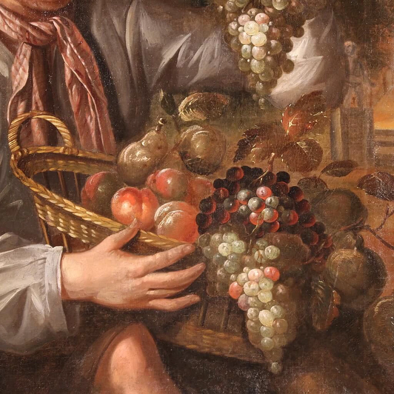 Fruit seller, oil painting on canvas, second half of the 18th century 11