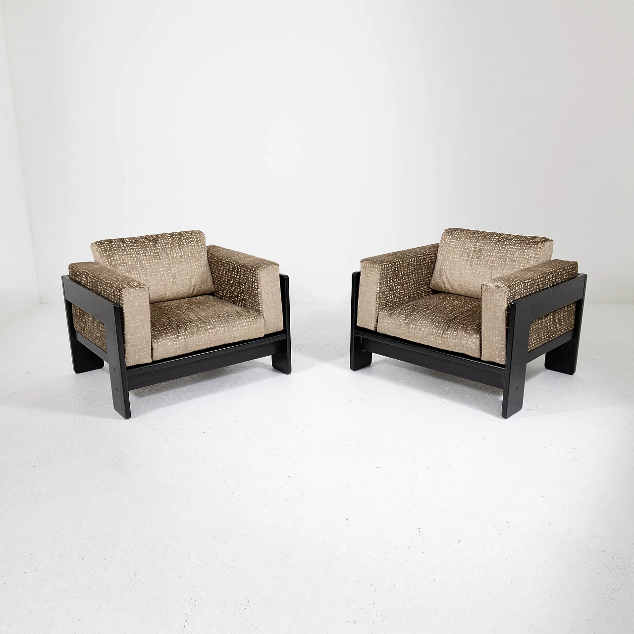 Pair of Bastiano armchairs by Afra and Tobia Scarpa for Gavina, 1960s 1