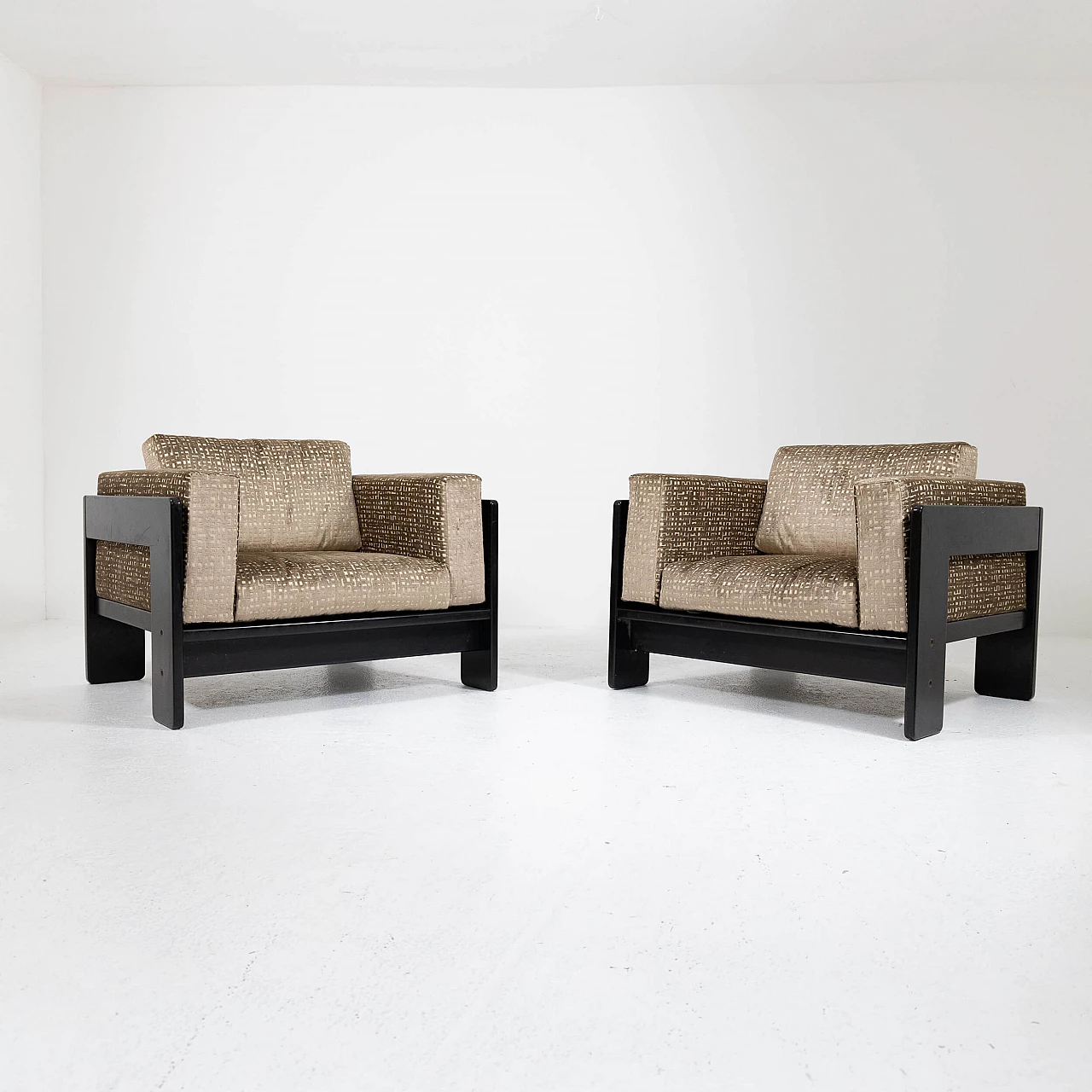 Pair of Bastiano armchairs by Afra and Tobia Scarpa for Gavina, 1960s 2