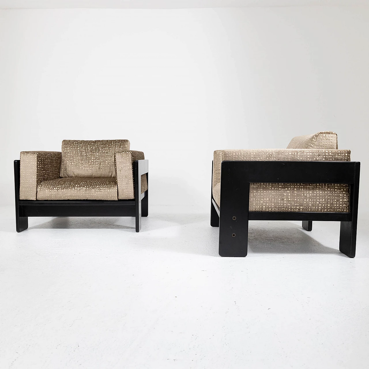 Pair of Bastiano armchairs by Afra and Tobia Scarpa for Gavina, 1960s 3