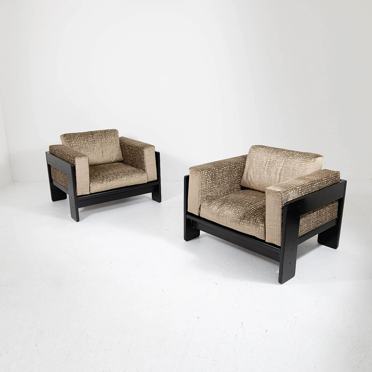 Pair of Bastiano armchairs by Afra and Tobia Scarpa for Gavina, 1960s 4