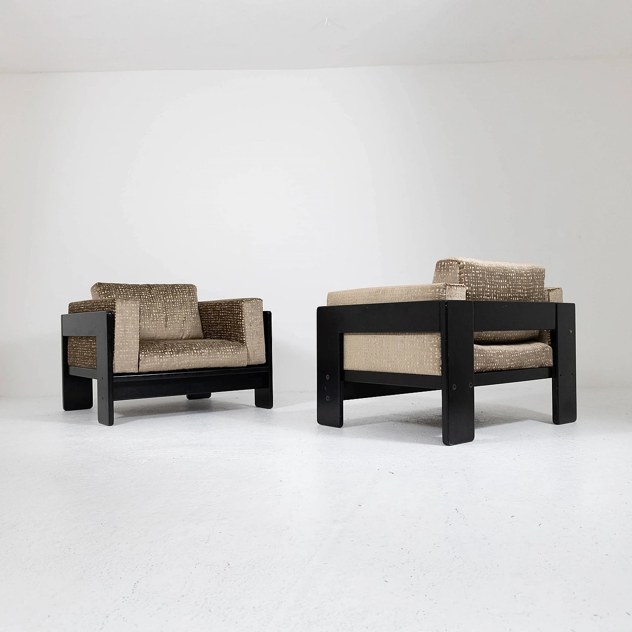 Pair of Bastiano armchairs by Afra and Tobia Scarpa for Gavina, 1960s 6