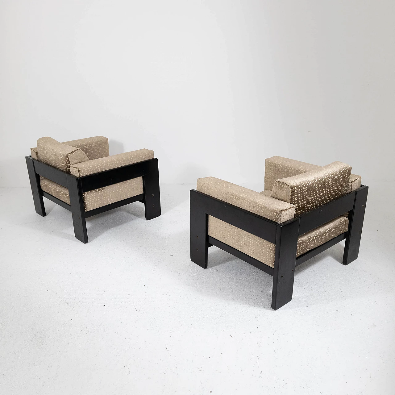 Pair of Bastiano armchairs by Afra and Tobia Scarpa for Gavina, 1960s 7