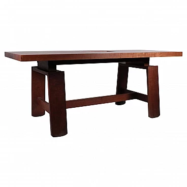 Dining table 611 in wood by Silvio Coppola for Bernini, 1960s