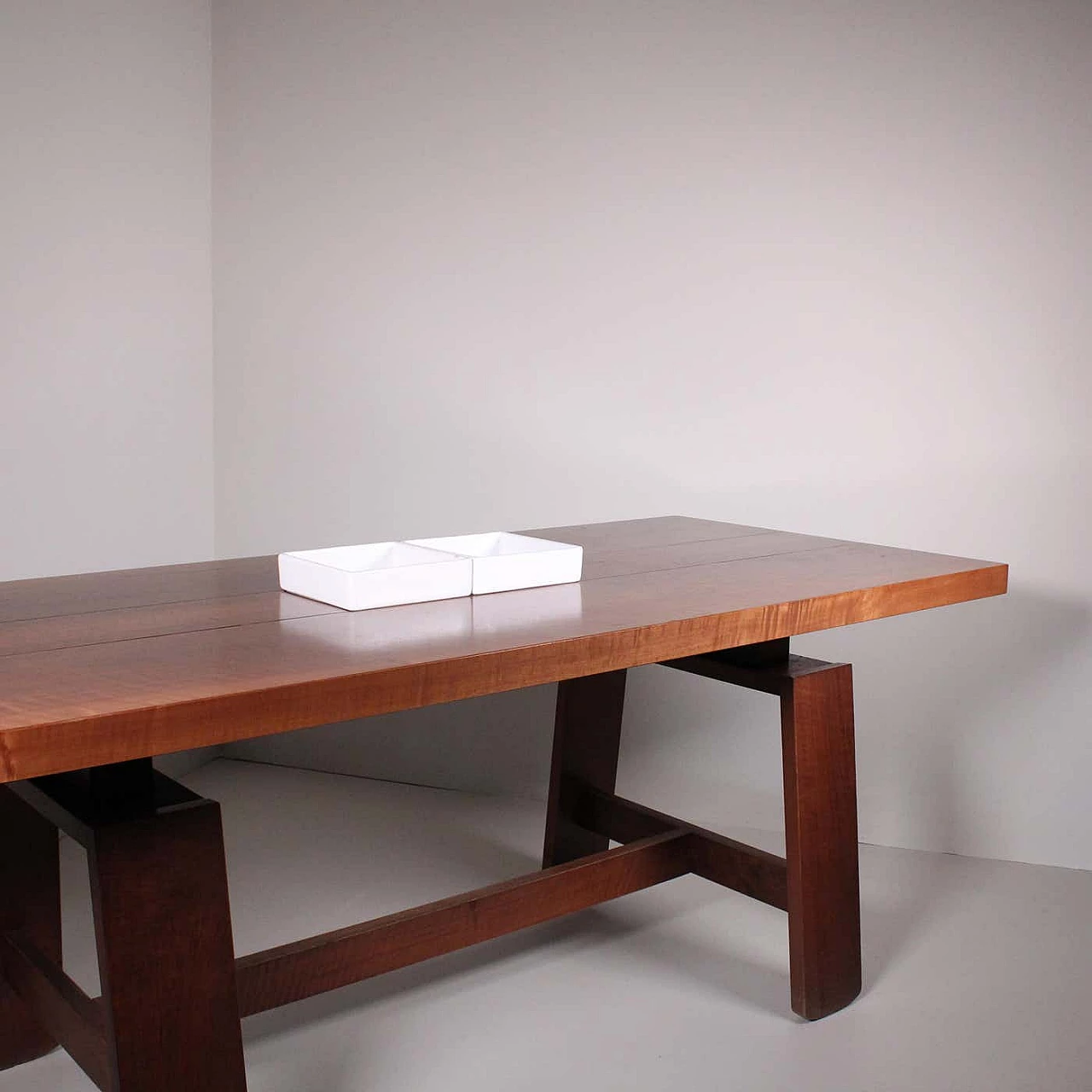 Tavolo da pranzo 611 in legno di Silvio Coppola per Bernini, anni '60 13