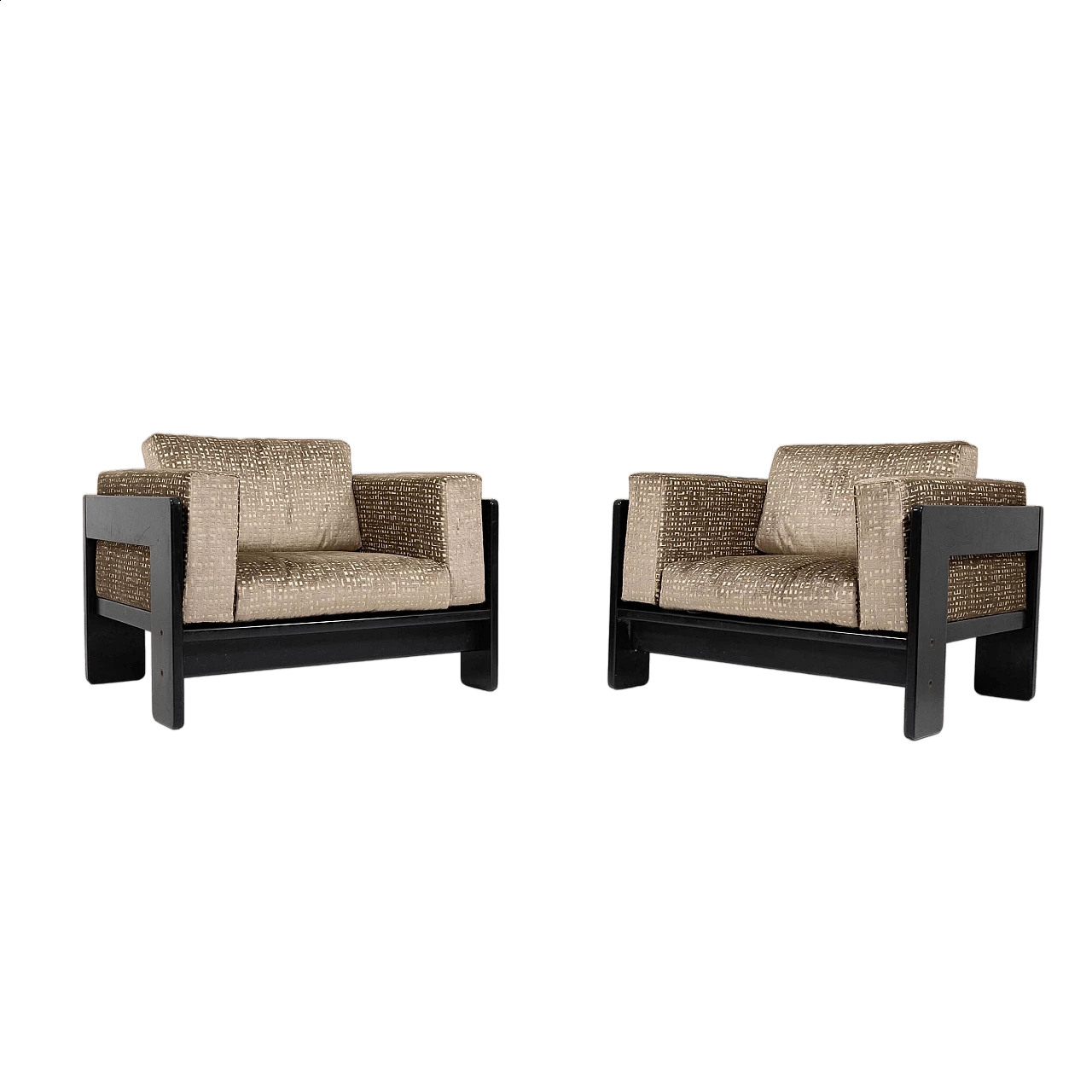 Pair of Bastiano armchairs by Afra and Tobia Scarpa for Gavina, 1960s 11