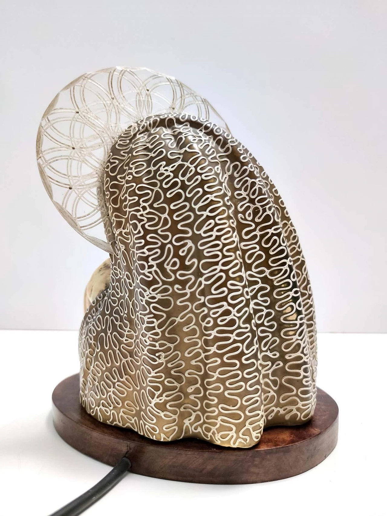 Madonna and Jesus in glazed ceramic and brass by Arturo Pannunzio, 1940s 8