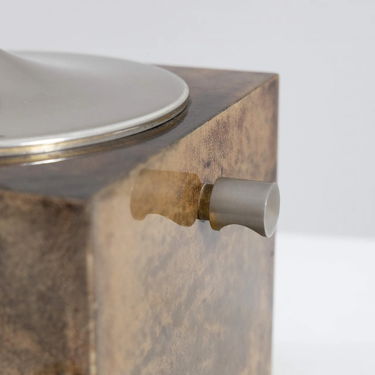 Parchment and brass ice holder and pocket emptier by Aldo Tura, 1960s 4