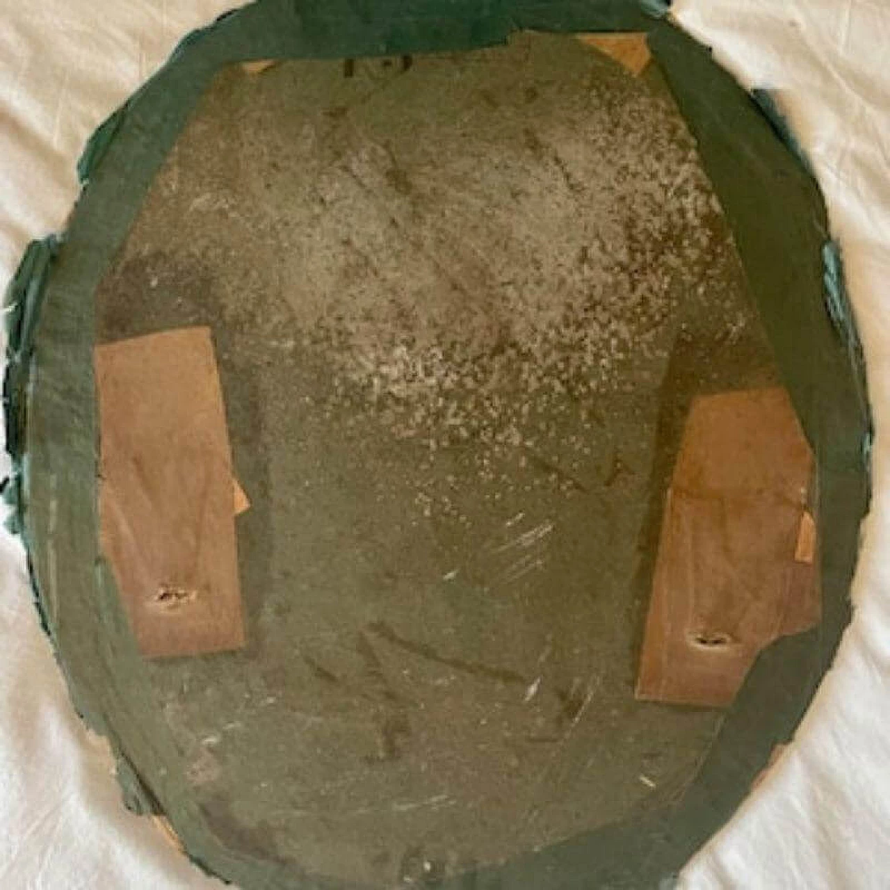 Ritratto ovale di signora con abito blu, olio su tela e pannello, '700 4